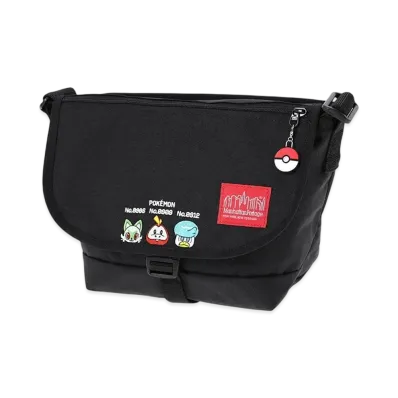Manhattan Portage x Pokemon Nylon Messenger Bag JR Flap Zipper Pocket Paldea "Black"