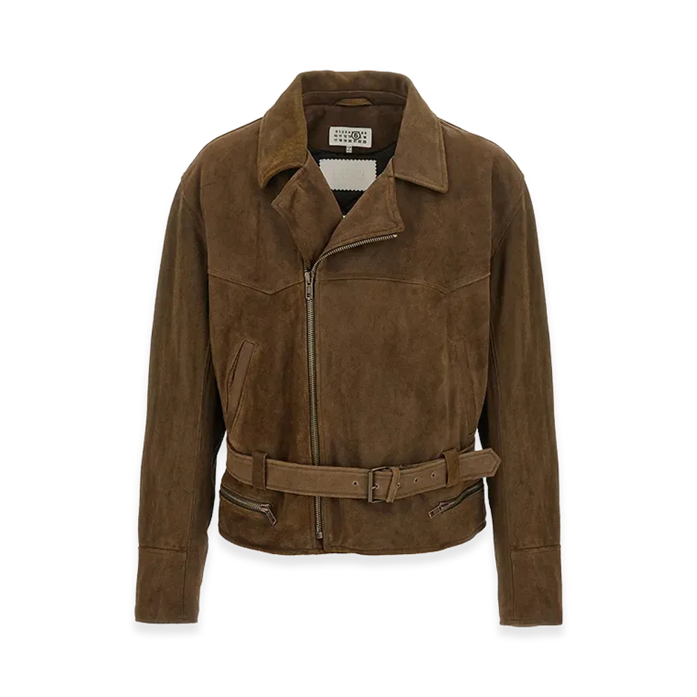 MM6 Maison Margiela Biker Jacket "Brown"