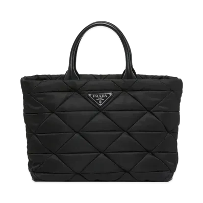 PRADA Medium Padded Nylon Tote "Black"