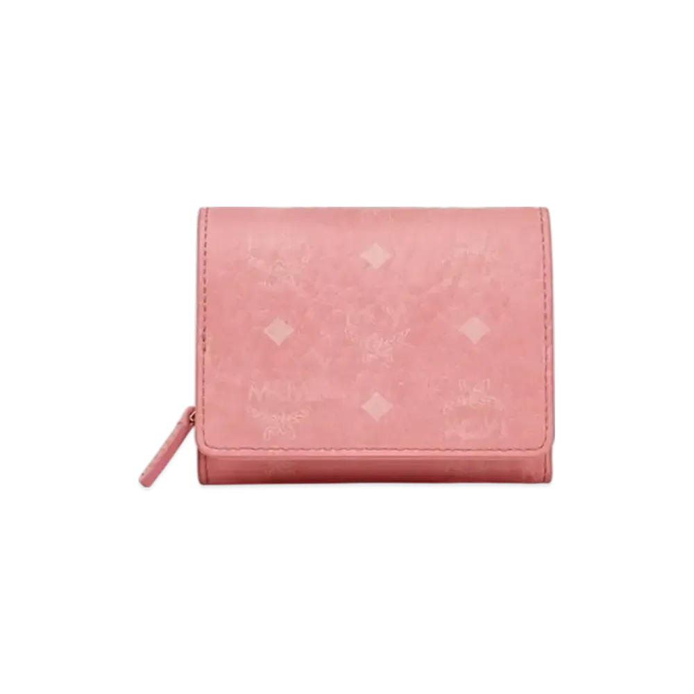 MCM Aren Visetos Small Wallet Mini "Pink"