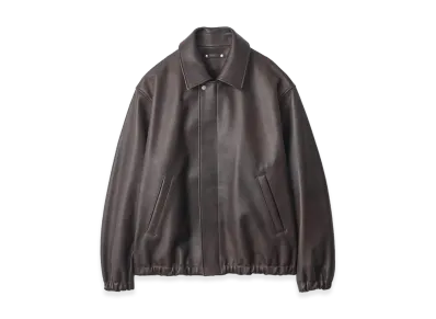 ssstein Sheep Leather Zip Short Jacket "Dark Brown"