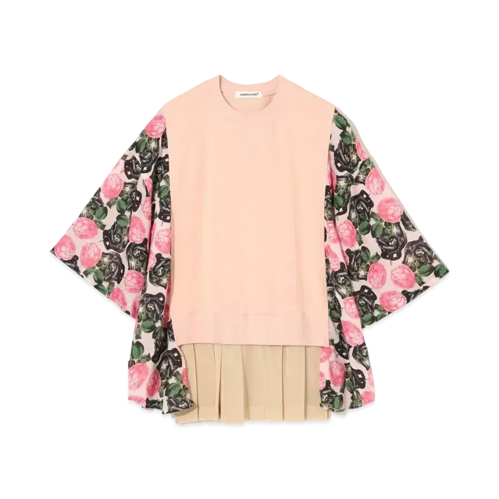 UNDERCOVER Rayon Shirt Switching Cotton Pullover "Pink"