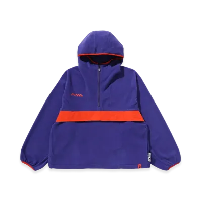 A BATHING APE x KAZUKI KURAISHI Halftone Logo Fleece Hoodie "Purple"