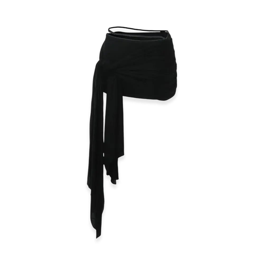 THEREDTHREAD S Mini Skort Pareo "Black"