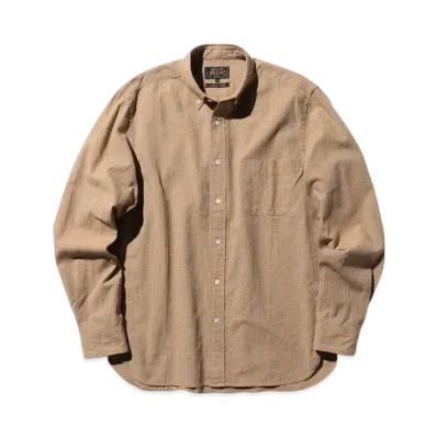 BEAMS B.D. Plaid Cotton Linen "Brown"