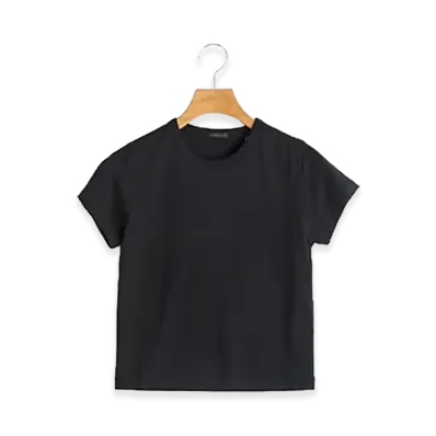 COMOLI Women's Summer Wool Mini T-Shirt "Black"
