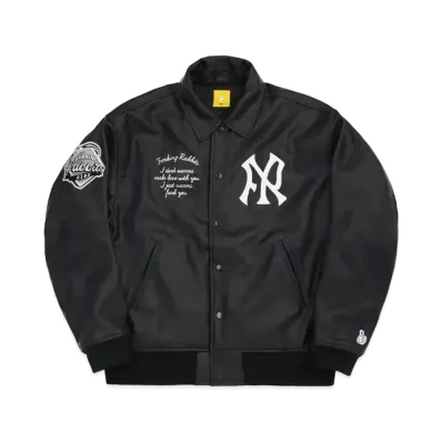 FR2 Neo Leather Varsity Jacket "Black"