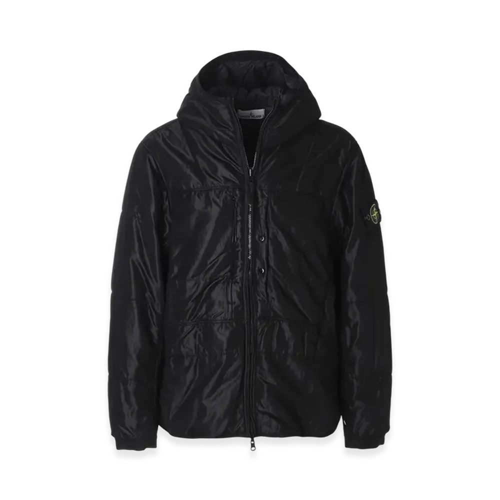 Stone Island Hooded Padded Blouson 4100087 Run-Proof Nylon Mesh-TC "Black"