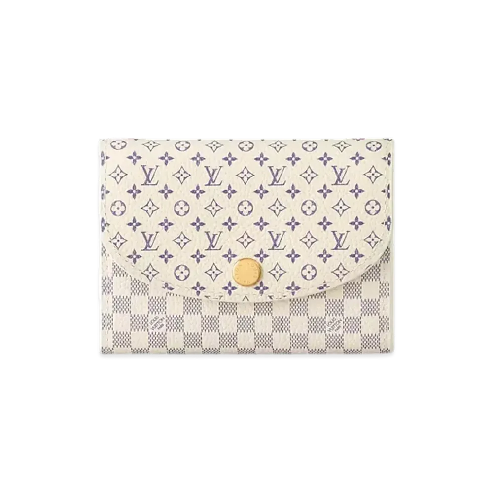 Louis Vuitton Rosalie Coin Purse Damier Azur & Monogram Pattern "Azur Blue"
