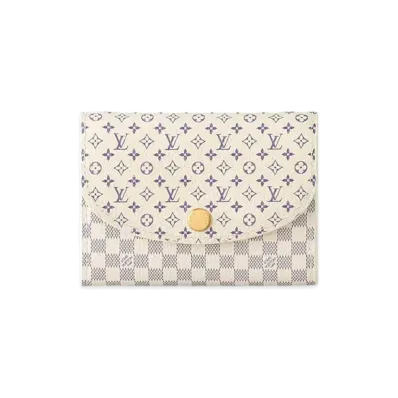 Louis Vuitton Rosalie Coin Purse Damier Azur & Monogram Pattern "Azur Blue"