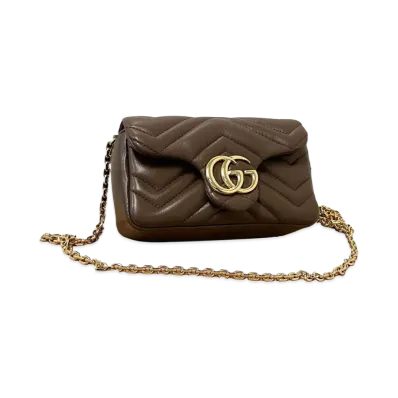 GUCCI Women's GG Marmont Mini Bag "Beige"