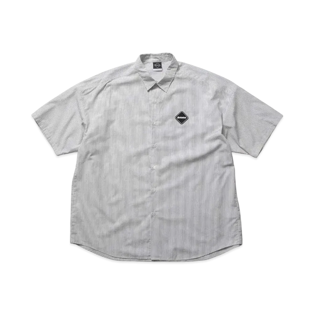 F.C.Real Bristol Big Logo S/S Baggy Shirt "Gray Stripe"