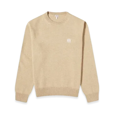 LOEWE Sweater In Wool Melange "Mid Blue Denim"
