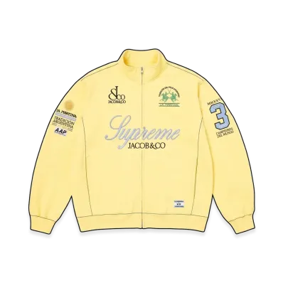 Supreme x La Martina Zip Up Sweatshirt "Light Yellow"