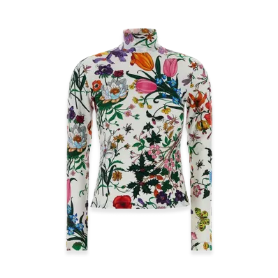 GUCCI Women's Print Nylon Jersey "White"