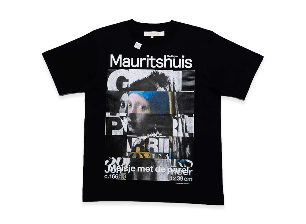 COMME des GARCONS Osaka x Mauritshuis x Tags Wkgpty Productions Mauritshuis Girl With a Pearl Earring 360 Years SP Tee "Black"
