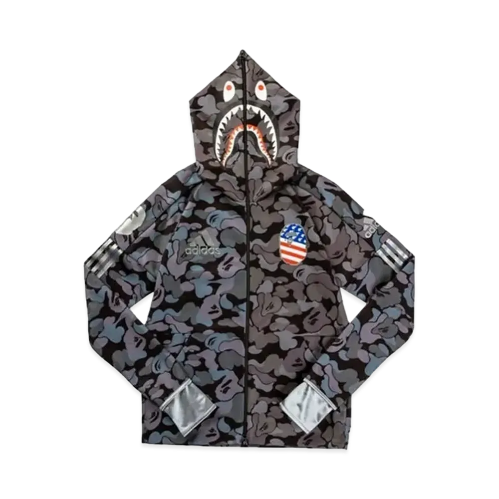 A BATHING APE / adidas SB Shark Hoodie "Black"