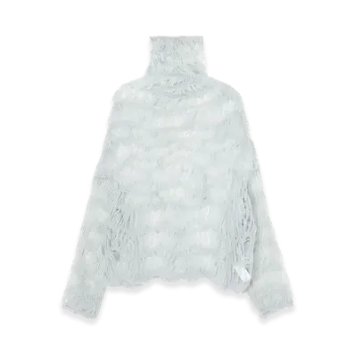 Yohji Yamamoto Maon High-Neck Top "Light Gray"
