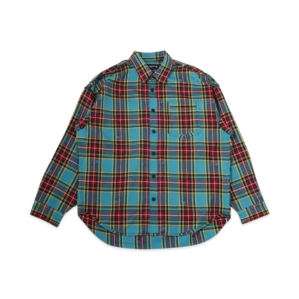 mastermind WORLD Reversible Plaid Shirts "Blue Base (Block Plaid)"