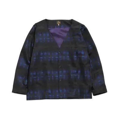 Needles CARDIGAN JACKET - PE/W OMBRE PLAID JQ. "Blue"