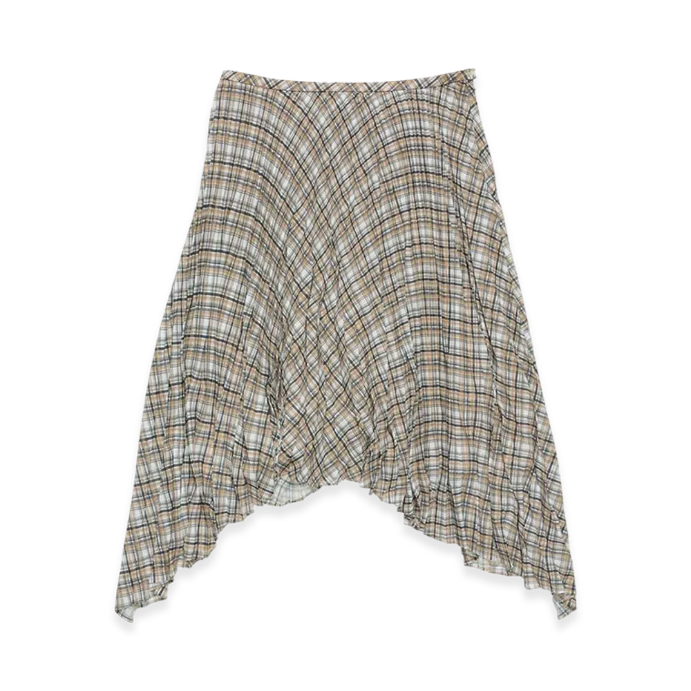 Acne Studios Check Long Skirt "Grey"