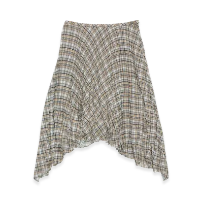 Acne Studios Check Long Skirt "Grey"