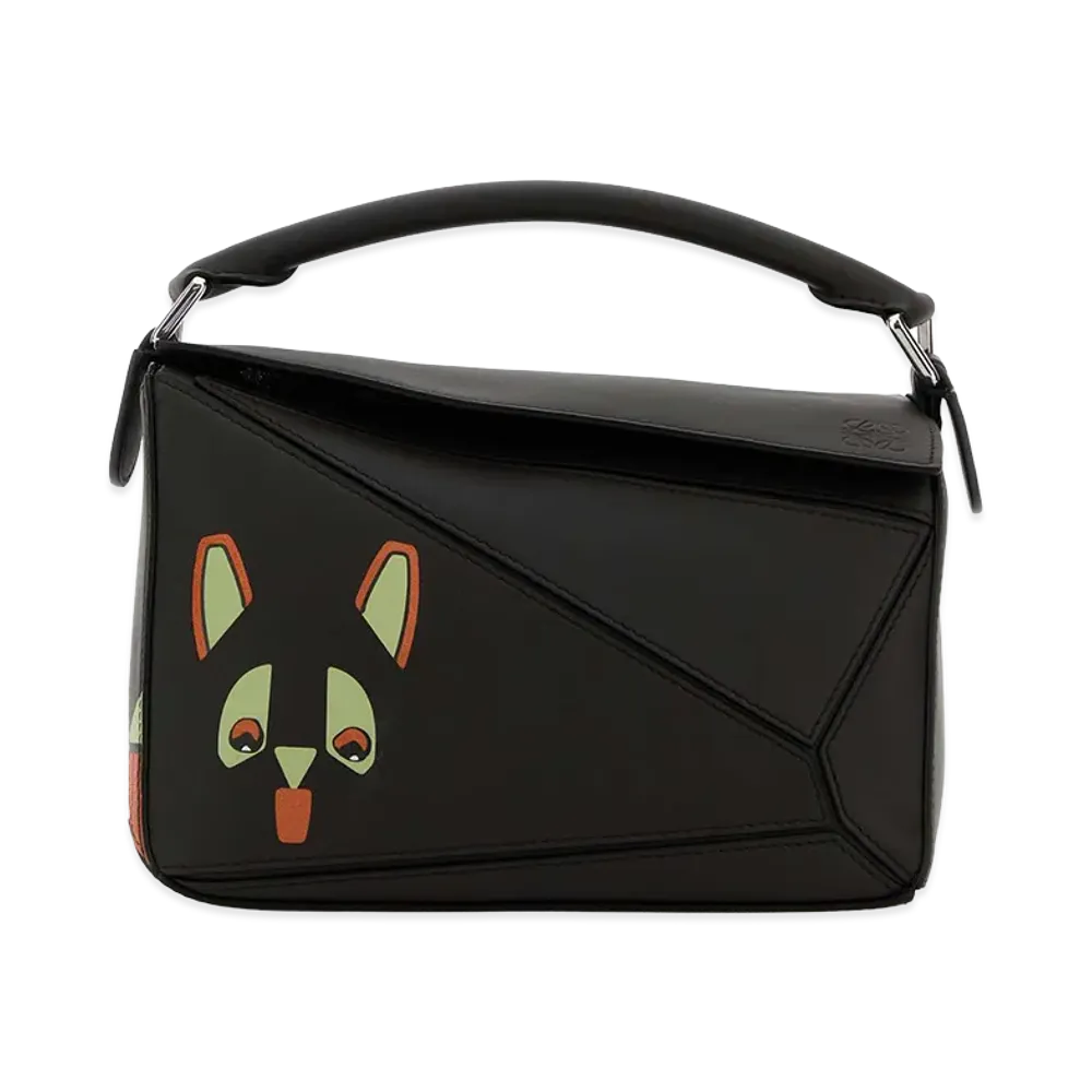 LOEWE Women's Leather Small Puzzle Handbag "Dark Brown"