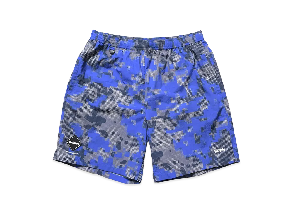F.C.Real Bristol x FRAGMENT Camouflage Nylon Shorts "A (Pixel Camo)"