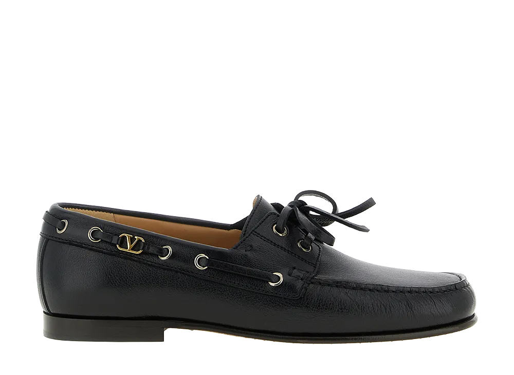 Valentino Garavani palm Avenue Boat Shoe "Black"