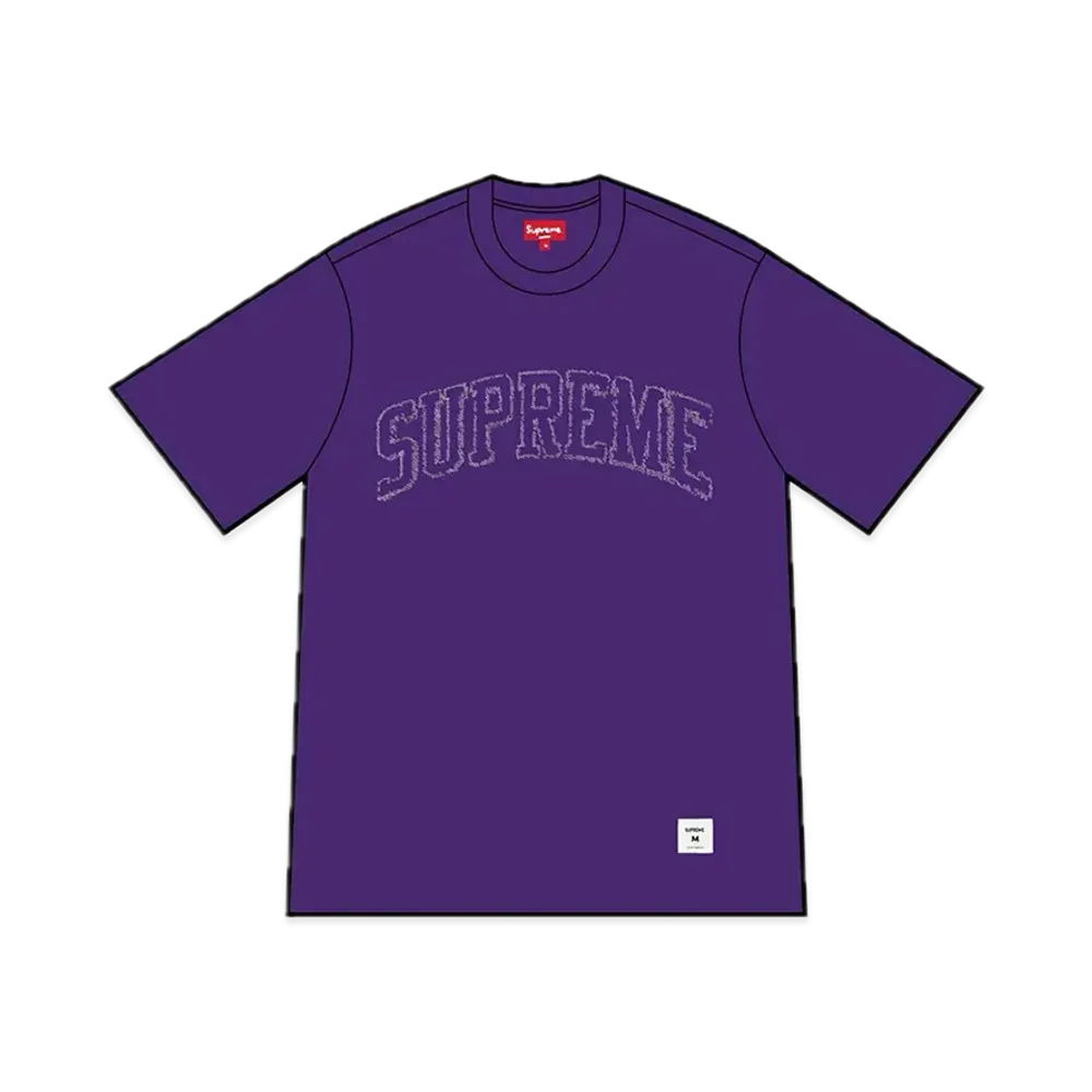 Supreme Sketch Embroidered S/S Top "Purple"
