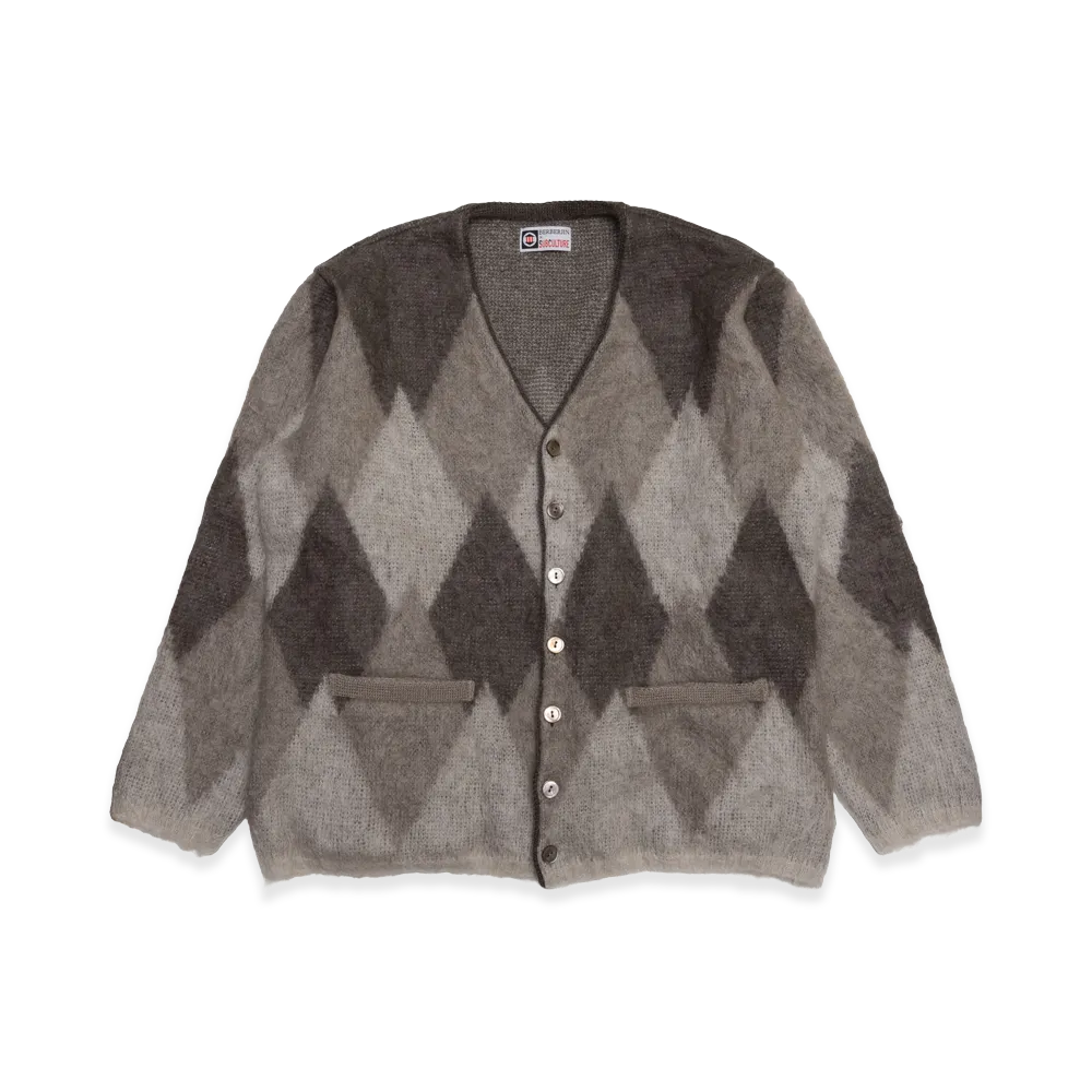 Subculture x BerBerJin SB Argyle Mohair Cardigan "Gray"
