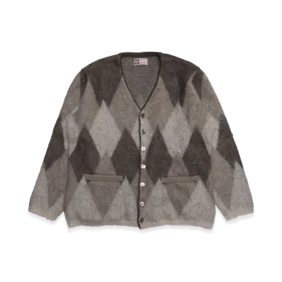 Subculture x BerBerJin SB Argyle Mohair Cardigan "Gray"