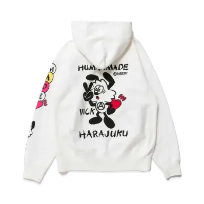 HUMAN MADE VICK PIZZA HOODIE "White"