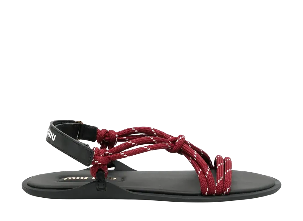 MIU MIU Women's Riviere Sandals "Red"