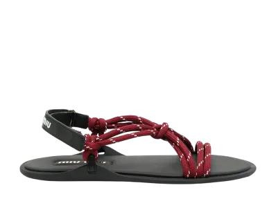 MIU MIU Women's Riviere Sandals "Red"