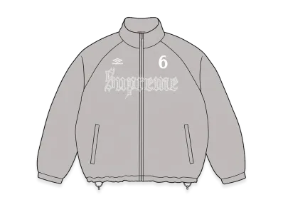 Supreme x Umbro Rhinestone Track Jacket "Light Grey"