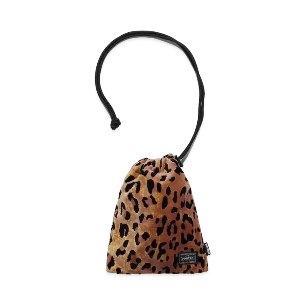 WACKO MARIA PORTER / Velvet Shoulder Pouch "Leopard 1"