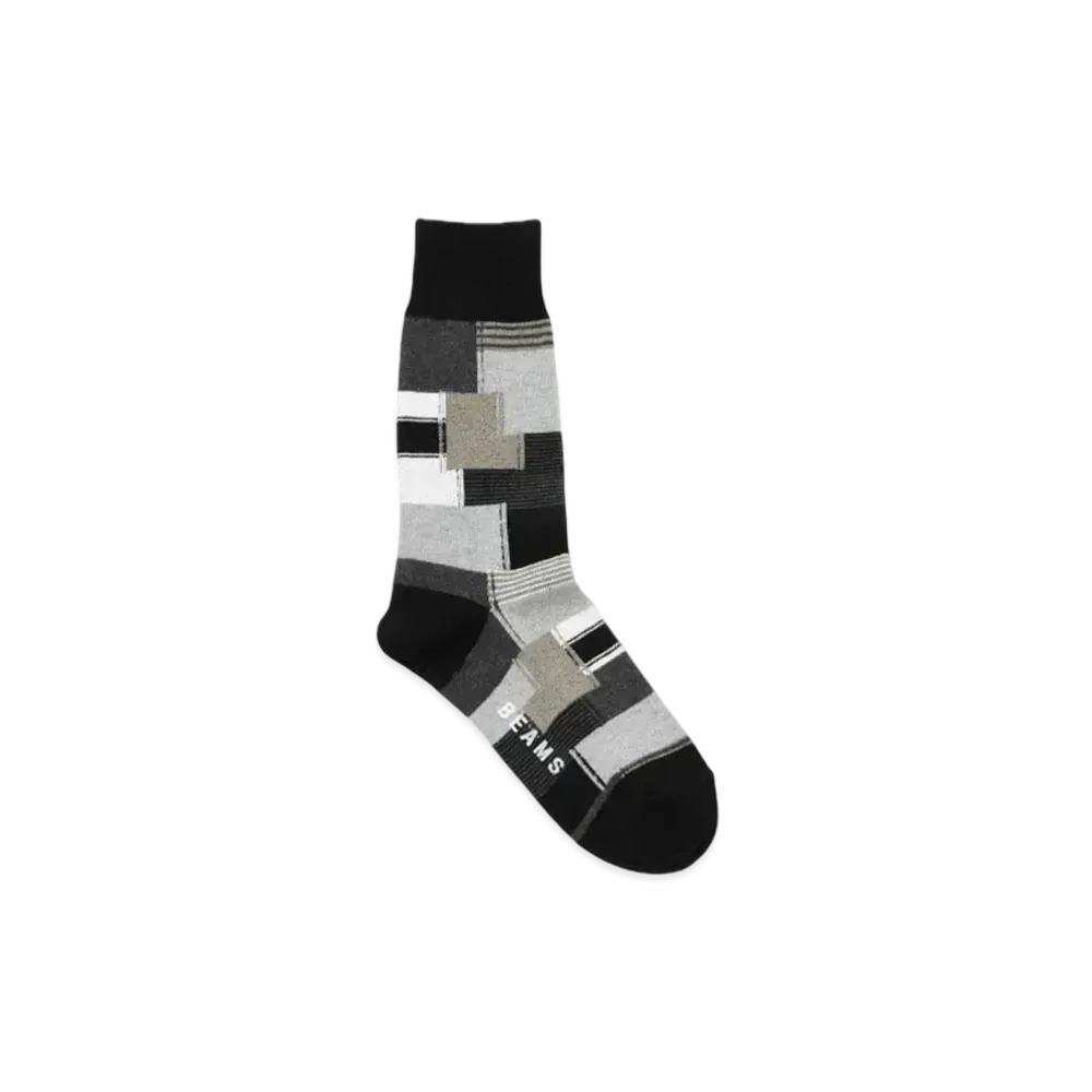BEAMS Patchwork Socks "Black"