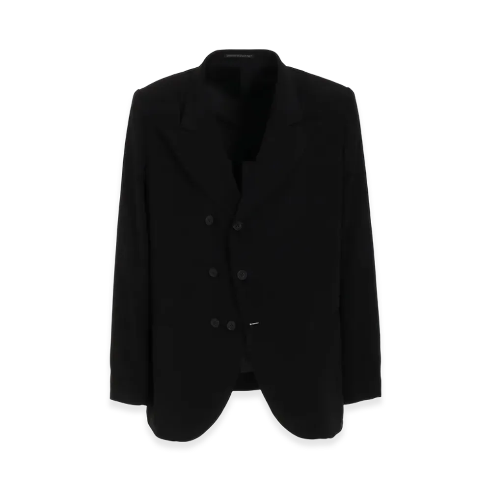 Yohji Yamamoto POUR HOMME Ta Tuxedo 6 Buttons Double Jacket "Black"