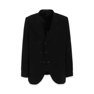 Yohji Yamamoto POUR HOMME Ta Tuxedo 6 Buttons Double Jacket "Black"