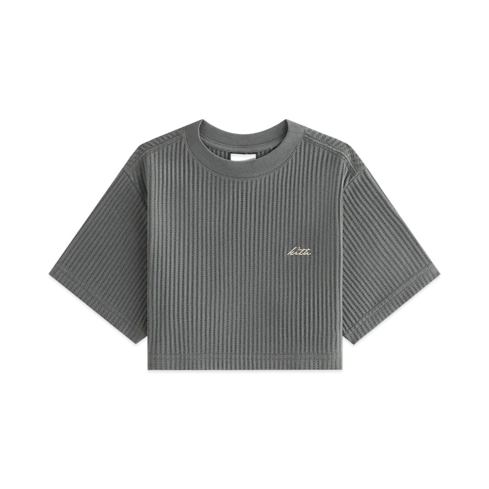 Kith Women's Fei Waffle Cropped Tee "Island"