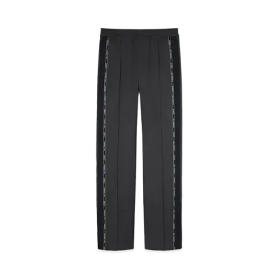 GUCCI Wool Pant with Gucci Embroidery "Dark Gray/Navy"