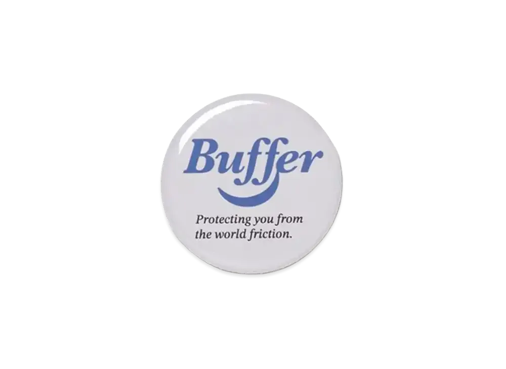 Buffer Button Badge "White"