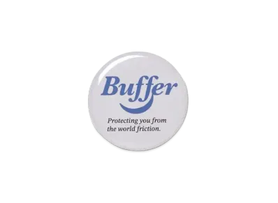 Buffer Button Badge "White"