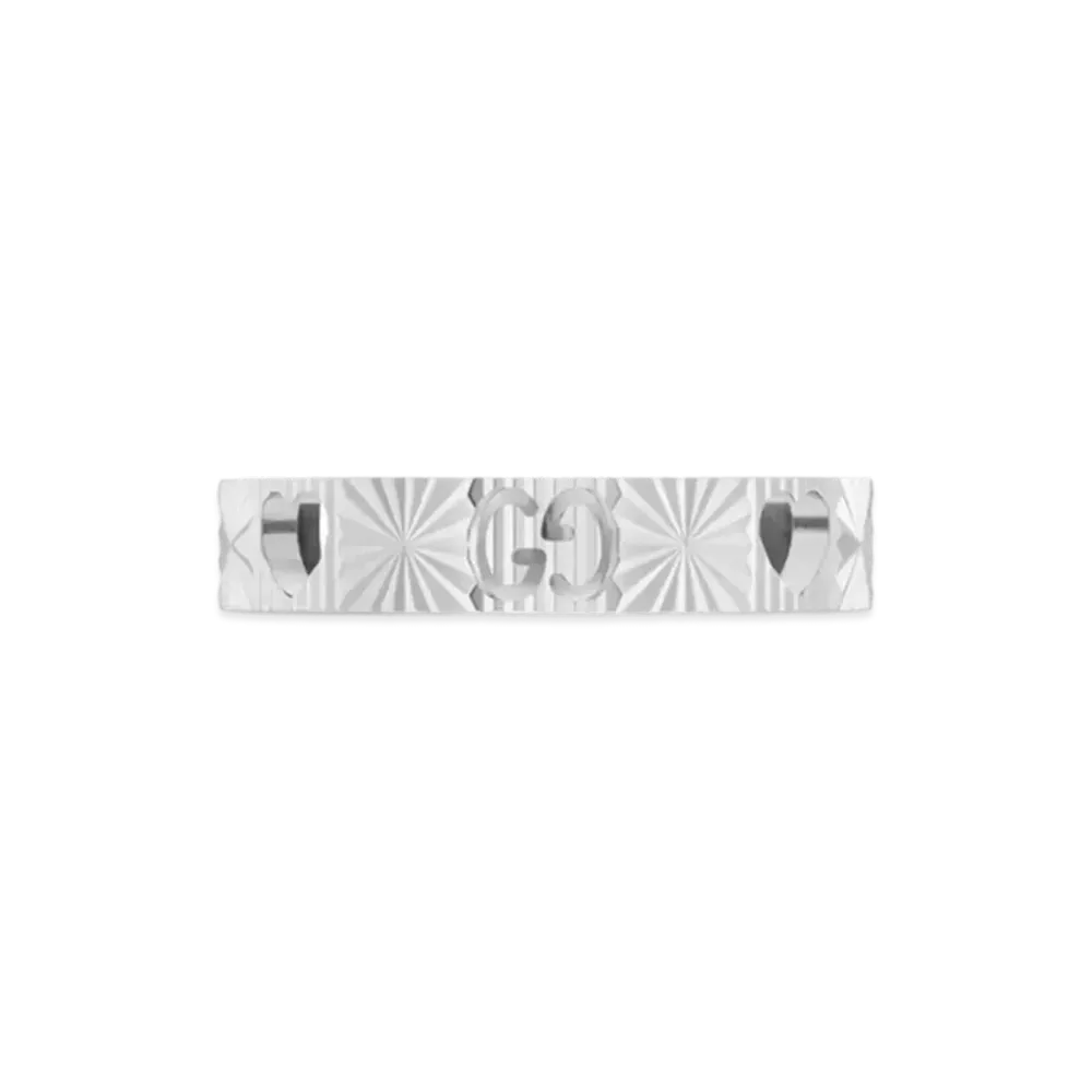 GUCCI Icon Heart Ring "White Gold"