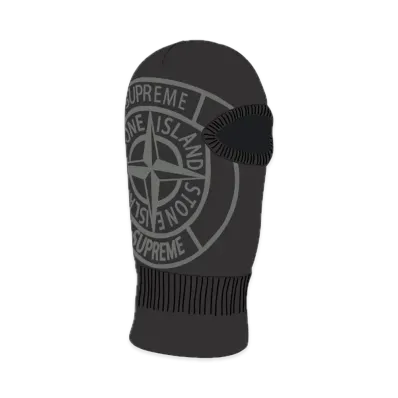 Supreme x Stone Island Glow Knit Balaclava "Black"