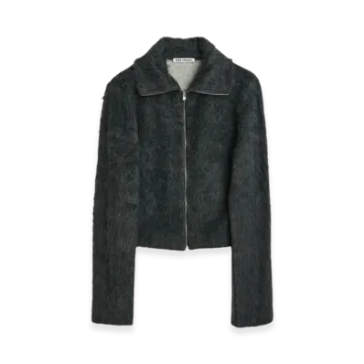 OUR LEGACY Women's Slim Zip Long Sleeve Alpaca "Ash Grey"