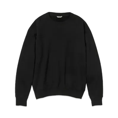 AURALEE Smooth Soft Sweat P/O "Black"