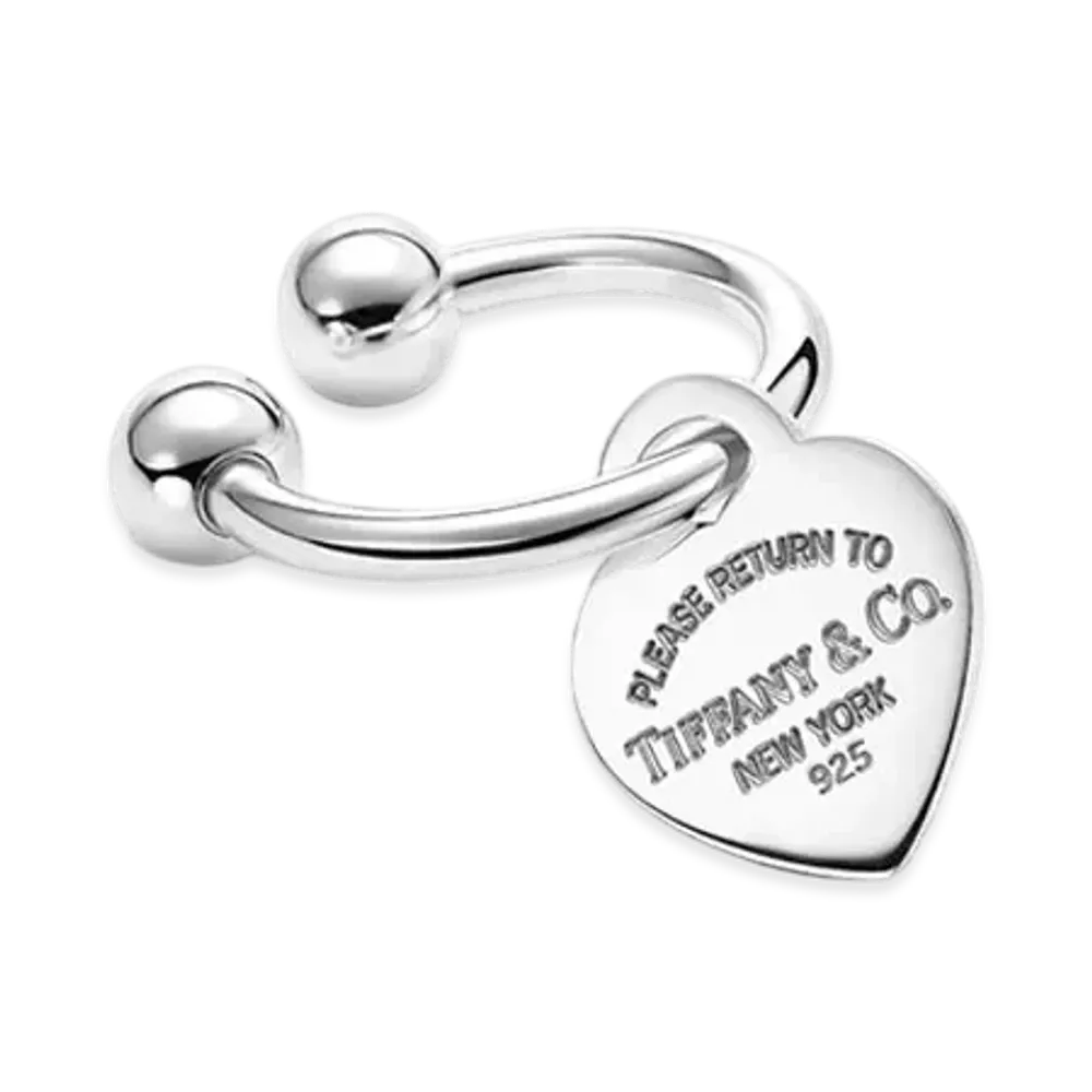 Tiffany & Co. Return to Tiffany Heart Tag Key Ring "Silver"