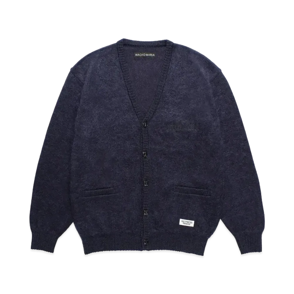 WACKO MARIA Mohair Knit Cardigan "Navy"